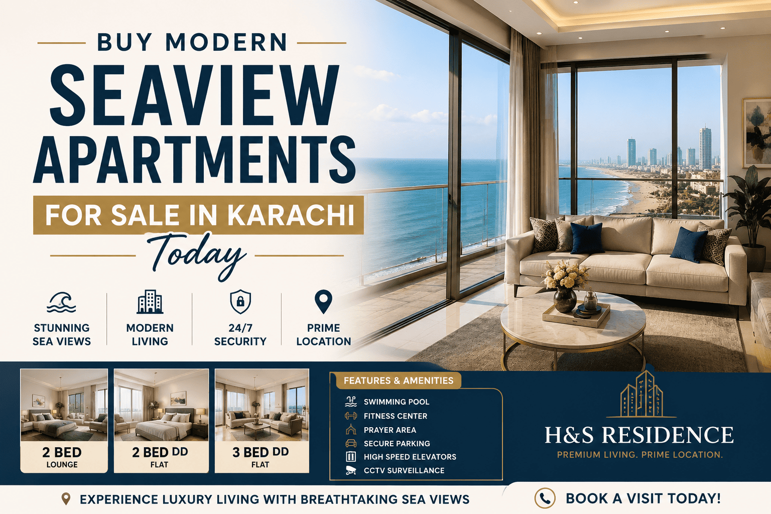 SeaView Apartments for Sale in Karachi